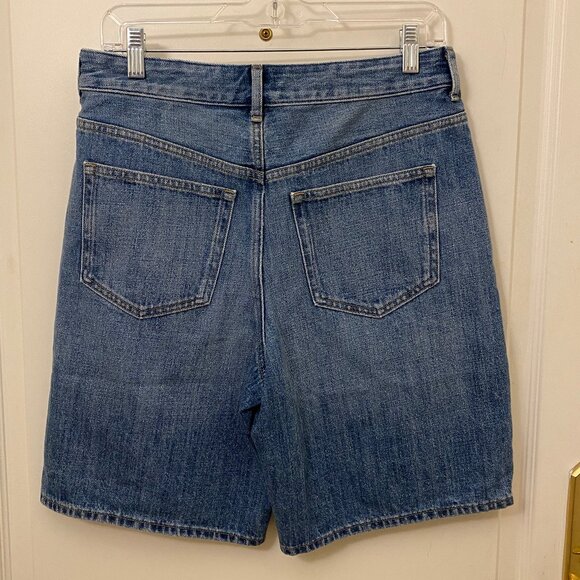 NWOT J.Crew 100% Cotton Jeans Denim Shorts Pleated Medium Blue Wash Size 27 - Picture 6 of 8